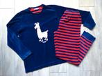 ★ M140 - Woody winterpyjama in velours thema lama, Kinderen en Baby's, Nacht- of Onderkleding, Gebruikt, Ophalen of Verzenden
