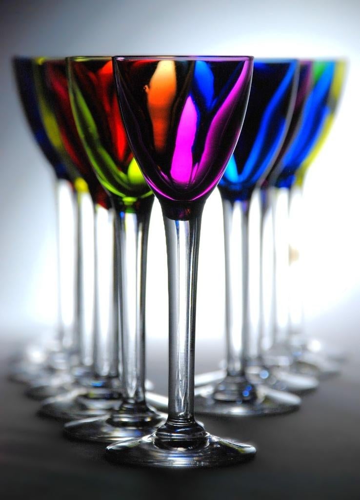 VAL SAINT LAMBERT - 10 VERRES À LIQUEUR GEVAERT UNIS - VSL, Antiquités & Art, Enlèvement ou Envoi