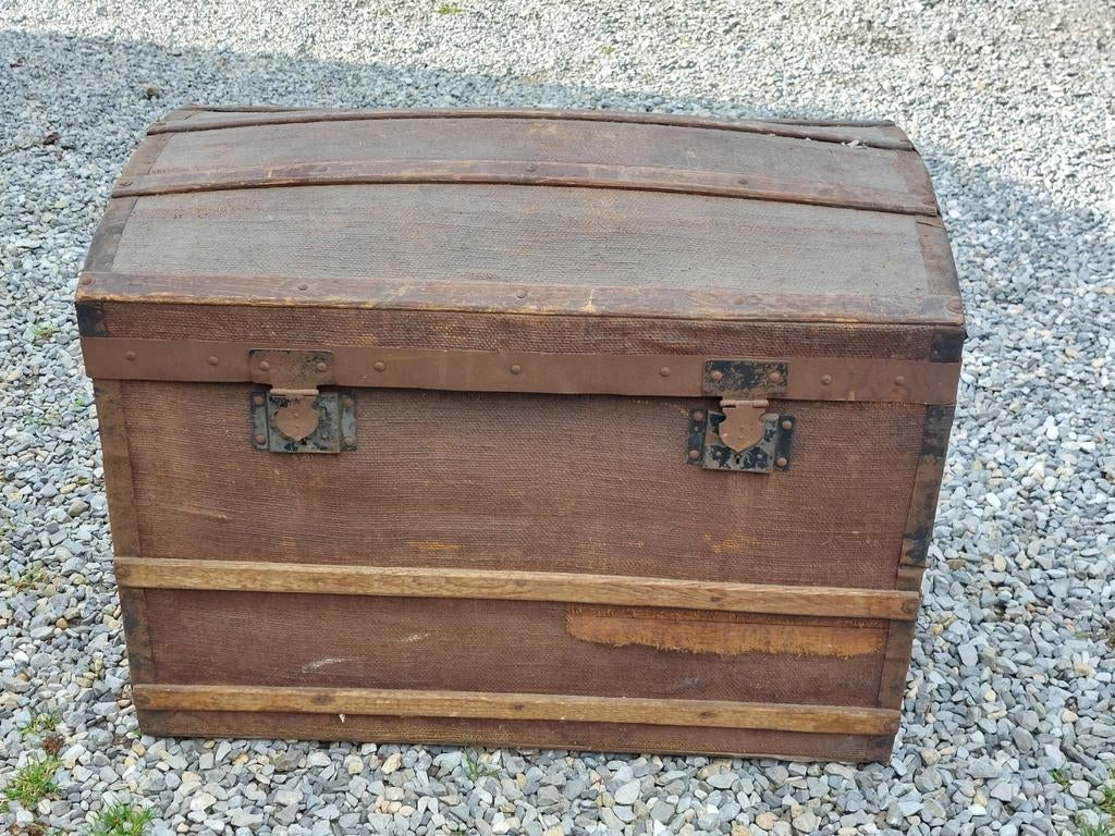 Ancien coffre en bois, Overige houtsoorten, Minder dan 50 cm, Gebruikt, 50 tot 100 cm