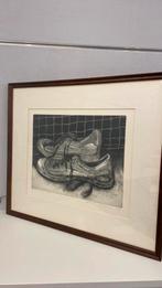 Gravure de Rudi De Vos. 1982 « chaussons de tennis », Enlèvement
