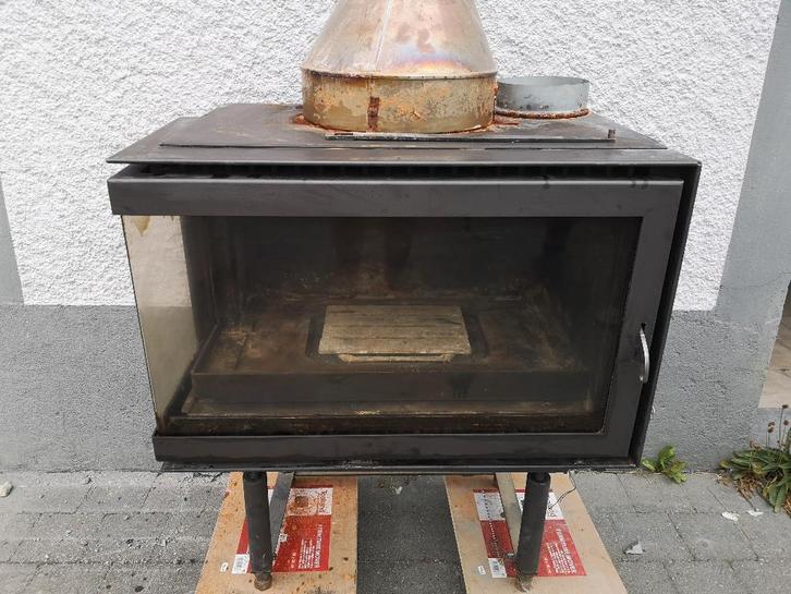 Insert / cassette + tubes et ventilation, Maison & Meubles, Cheminées, Utilisé, Cheminée au bois, Enlèvement