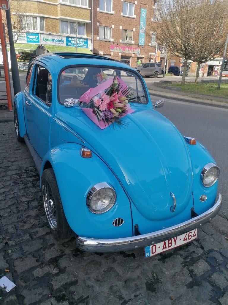 Volkswagen Coccinelle 1200cc - 1972, Auto's, Volkswagen, Particulier, Beetle (Kever), Lederen bekleding, Lichtmetalen velgen, Open dak