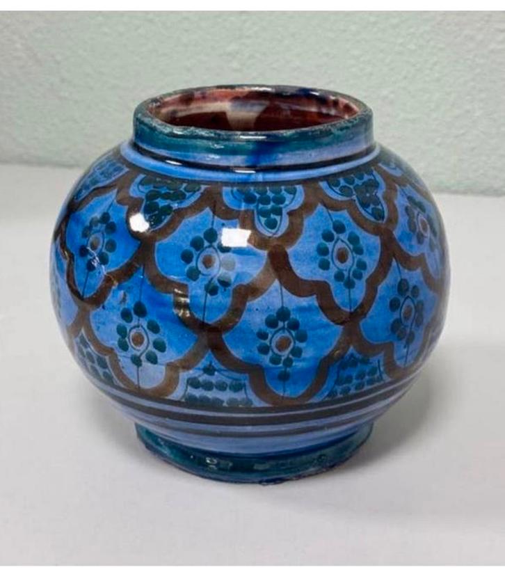 Vase marocain Safi vintage peint à la main ancien, Antiquités & Art, Antiquités | Vases, Enlèvement ou Envoi