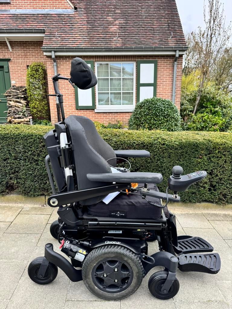 Fauteuil électrique Quickie Q500M 6 roues chaise roulante, Enlèvement ou Envoi, Pliant, Comme neuf, Fauteuil roulant électrique