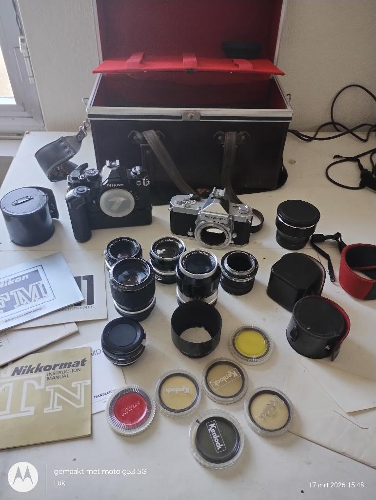 Nikon toesellen met accesoires, Ophalen, Gebruikt, Spiegelreflex, Nikon
