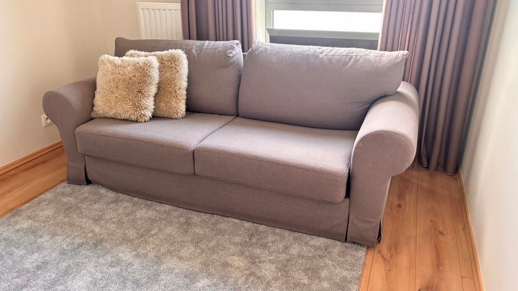 bank, Huis en Inrichting, Zetels | Zetels, Zo goed als nieuw, Minder dan 150 cm, 75 tot 100 cm, Metaal, Stof, Ophalen