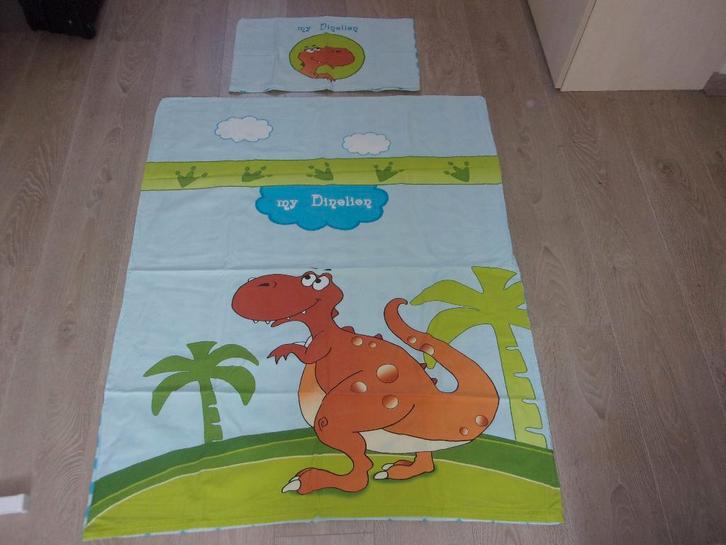 Dekbedovertrekje voor kinderbedje., Kinderen en Baby's, Kinderkamer | Beddengoed, Zo goed als nieuw, Dekbedovertrek, Blauw, Jongetje of Meisje