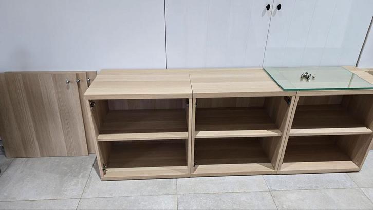 Besta kast 180x40x64 cm in 3 delen met verschillende deuren, Huis en Inrichting, Kasten | Wandmeubels, Zo goed als nieuw, Ophalen