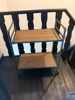 Bijzettafel serveerwagen trolley industriël look, Ophalen, Zo goed als nieuw