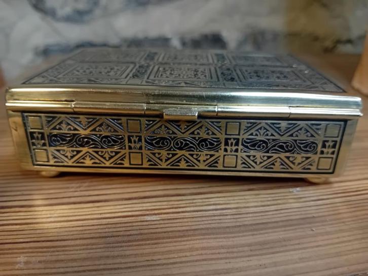 Erhard & Söhne Art Deco postzegeldoos - Messing, Antiek en Kunst, Antiek | Zilver en Goud, Verzenden