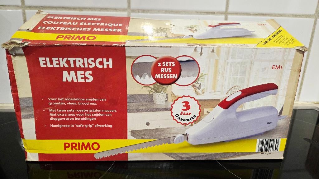 Couteau électrique PRIMO avec accessoires - Electrische mes, Enlèvement