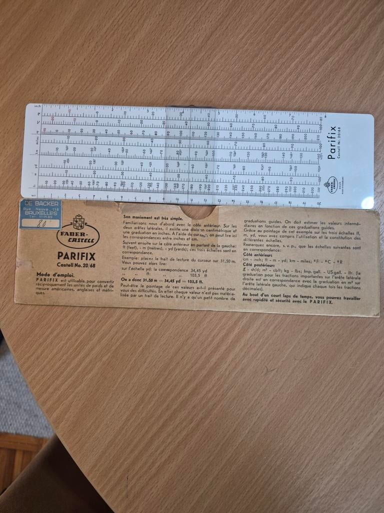 Faber-Castell Parifix vintage rekenliniaal, Doe-het-zelf en Bouw, Meetapparatuur, Ophalen of Verzenden
