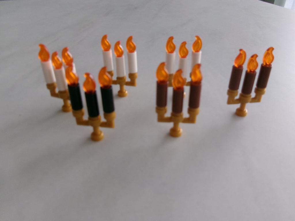 6 chandeliers Lego complets, Lego, Utilisé, Briques en vrac, Enlèvement ou Envoi