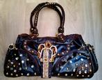 Handtas Angel Kiss donkerbruin studs en strass nieuw, Ophalen of Verzenden, Nieuw, Bruin, Handtas