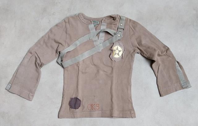 Stoere bruine longsleeve van CKS - 4 jaar, Meisje, Cks, Ophalen of Verzenden, Zo goed als nieuw