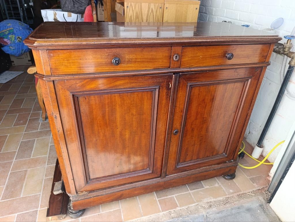 Buffet ancien fin XIXe en bois massif – intérieur rénové, Enlèvement
