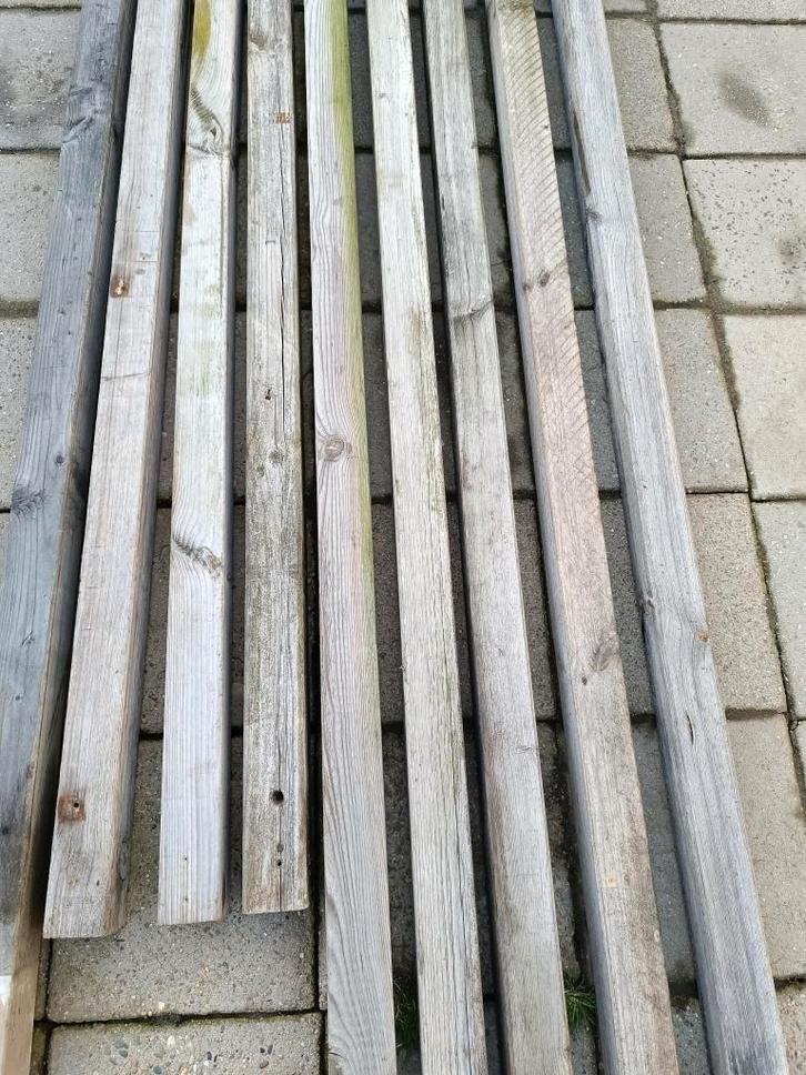 Houten palen, Tuin en Terras, Palen, Balken en Planken, Gebruikt, Palen, 180 tot 250 cm, Ophalen