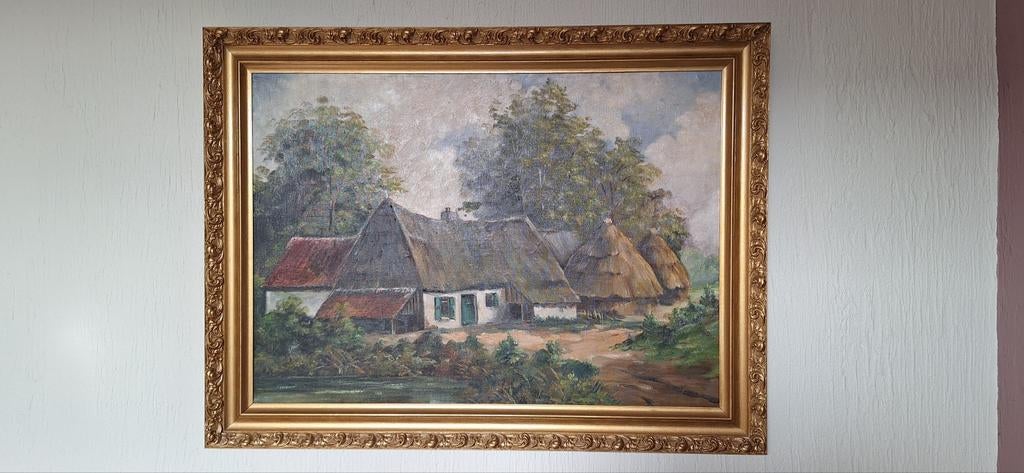 Schilderij oude boerderij, Ophalen