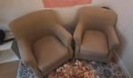 2 Petits Fauteuils Club, style Cottage, Vintage, beige clair, Enlèvement, Utilisé