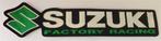 Suzuki Factory Racing metallic sticker #1, Motoren, Verzenden