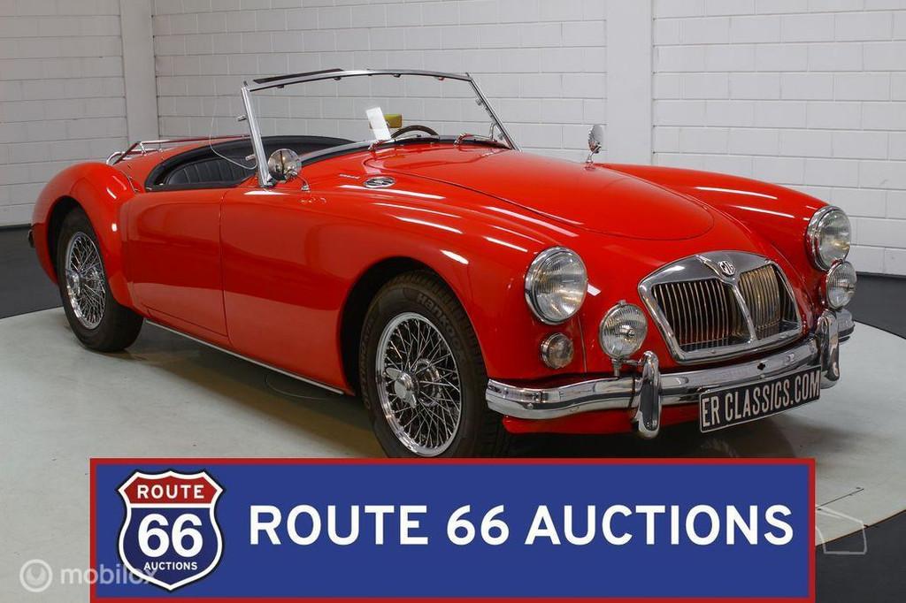 MG MGA MKII Cabriolet | 1962 | Route 66 Auctions, Auto's, Zwart, Bedrijf, Handgeschakeld, Overige carrosserie