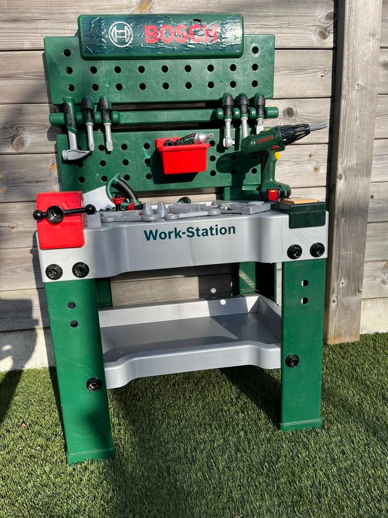 Bosch Werkbank voor kinderen met toebehoren, Ophalen, Gebruikt