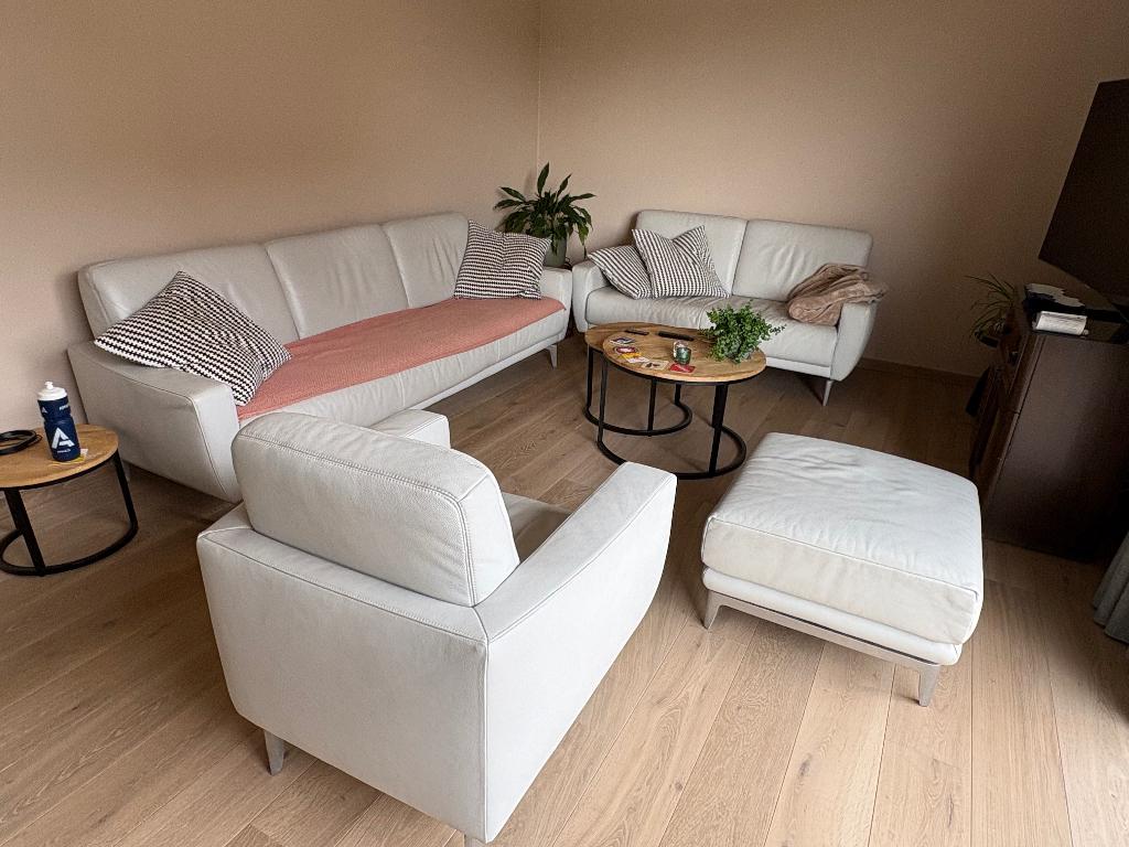 lederen salon, Huis en Inrichting, Ophalen, Gebruikt, Leer, Modern