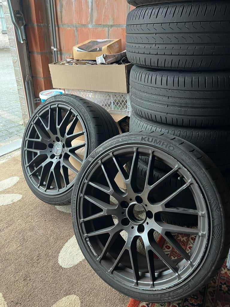 19 inch breedset mercedes c klasse amg velgen, Enlèvement, 19 pouces, Jante(s)