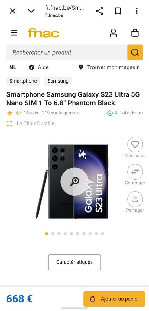 Vds-ech S23Ultra neuf 256gb, Informatique & Logiciels, Enlèvement