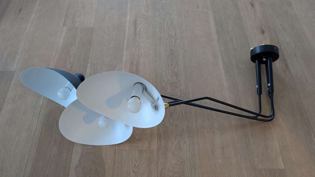 Set design lampen plafond + wand – Mouille/Beat stijl, Ophalen, Zo goed als nieuw, Metaal