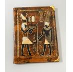 Chemise décorative vintage en similicuir égyptien 19 x 26 cm, Enlèvement ou Envoi, Comme neuf