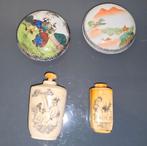 Erotische Chinese parfum flesjes- doosjes - 4 snuff bottles, Antiek en Kunst, Ophalen of Verzenden
