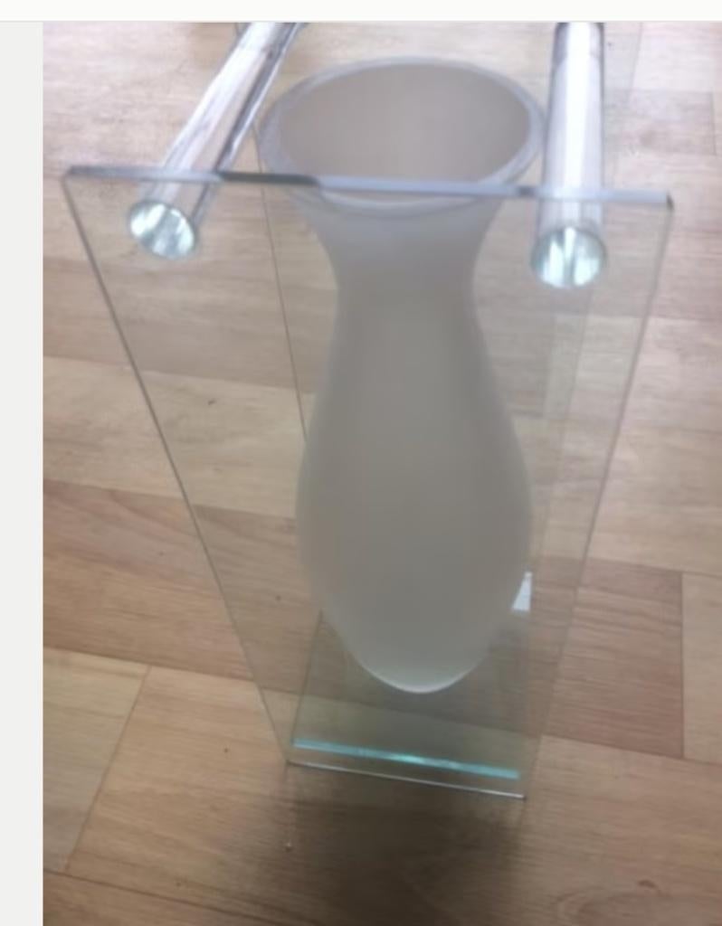 vase vintage, Moins de 50 cm, Enlèvement ou Envoi, Comme neuf, Verre