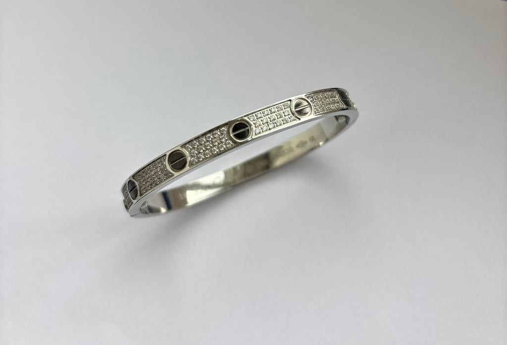 Cartier love bracelet paved, Enlèvement, Comme neuf