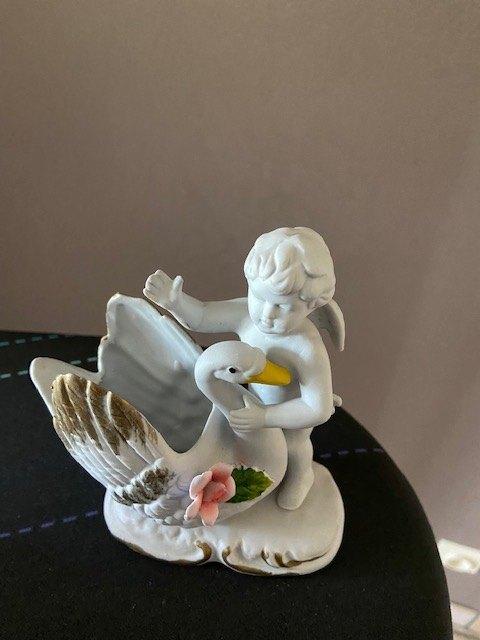Beeld engeltje met zwaan, Collections, Statues & Figurines, Enlèvement