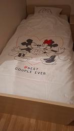 1 persoons dekbedovertrek micky en minnie mouse, Enlèvement ou Envoi, Housse de couette, Blanc, Une personne