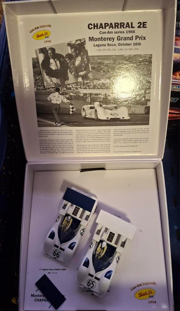 Chaparral 2E set in originele doos, Hobby en Vrije tijd, Modelbouw | Auto's en Voertuigen, Ophalen of Verzenden, Auto