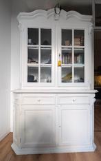 Buffet ancien, vitré en deux parties – bois blanc, Maison & Meubles, Armoires | Buffets, Enlèvement