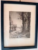 9 etsen - Emiel De Cooman (1922-2021), Enlèvement, Eau-forte, Encadré