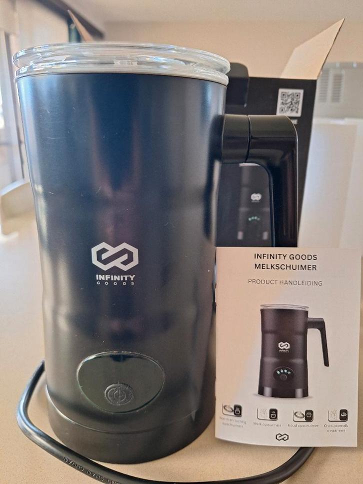 4-in-1 Melkopschuimer – Infinity Goods – Goede staat, Elektronische apparatuur, Melkopschuimers, Zo goed als nieuw, Elektrische melkopschuimer