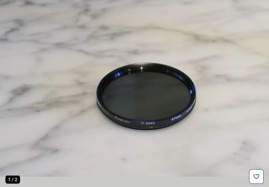 Filtre polarisant Ambico H-8945 67 mm, Enlèvement ou Envoi, Utilisé, Filtre polarisant, 60 à 70 mm