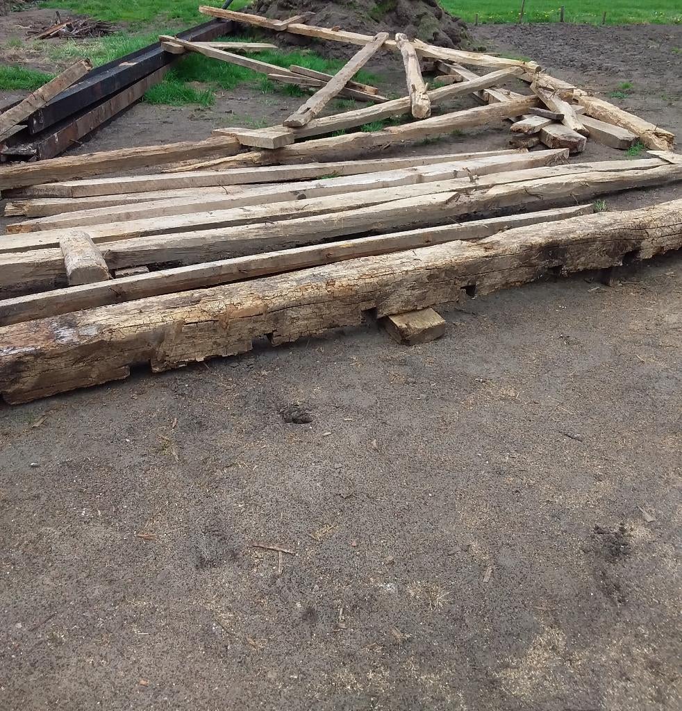 Heel Oude Eiken en canada balken en spanten, Enlèvement, Chêne