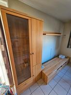 Tv meubel en twee vitrine kasten en 2 legschappen., Maison & Meubles, Enlèvement, Utilisé, Verre
