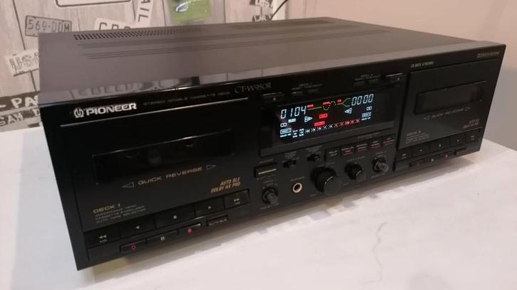 Pioneer CT-W950R Dubbel cassettedeck, Audio, Tv en Foto, Cassettedecks, Dubbel, Overige merken, Auto-reverse, Tiptoetsen, High speed dubbing