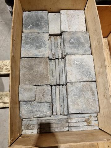 Arduin Recup tegeltjes blauwe steen 20x20x2,5cm, Tuin en Terras, Tegels en Klinkers, Ophalen, Gebruikt, 5 tot 10 m², Natuursteen
