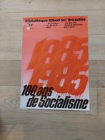 affiche 100 ans socialisme, J. Richez, v/.1985, Antiquités & Art, Envoi