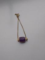 Armband verguld met amethyst, Paars, Nieuw, Ophalen of Verzenden, Met edelsteen