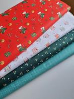 4 stukkenx70x50cm Stoffenpakket kerstmis, Overige kleuren, Nieuw, Ophalen of Verzenden, 30 tot 120 cm