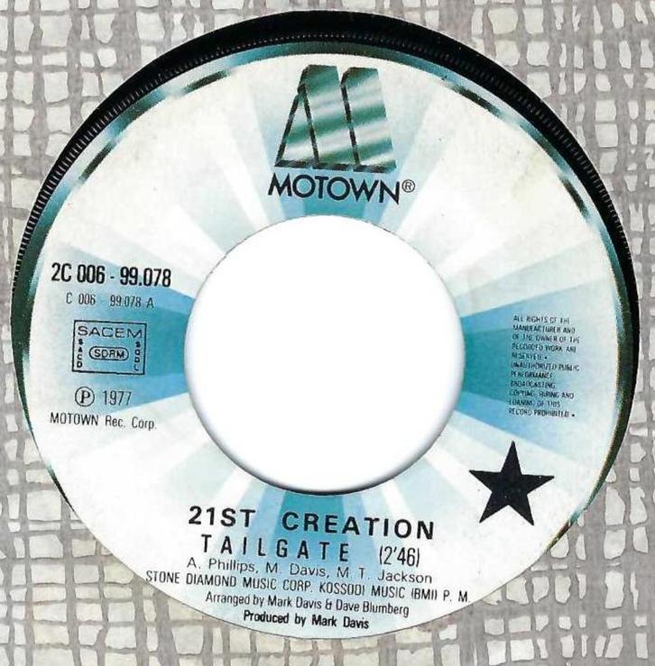 21st Creation – Tailgate, Cd's en Dvd's, Vinyl Singles, Gebruikt, Single, R&B en Soul, 7 inch, Ophalen of Verzenden