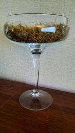 mooie grote glazen schaal op voet/ bloemstuk/ bonbonnière, Ophalen of Verzenden